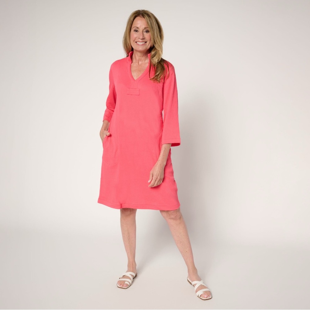 🌴Belle by Kim Gravel Petite Packabelle Resort Dress, 1XP, in Paradise Pink NWOT🌴